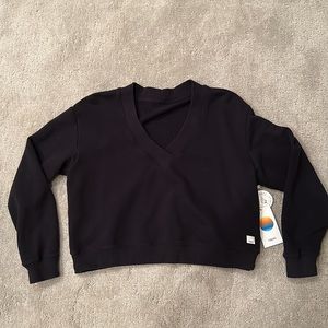 Vuori Black Sedona V Neck Sweatshirt